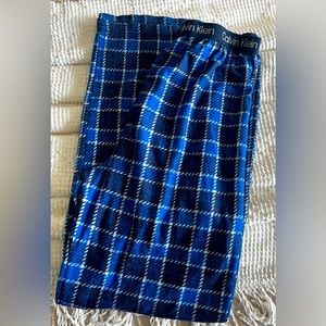 Pajama bottoms, blue plaid